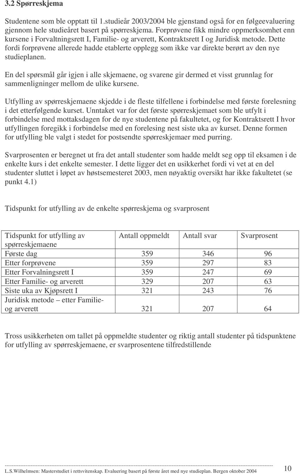 Dette fordi forprøvene allerede hadde etablerte opplegg som ikke var direkte berørt av den nye studieplanen.