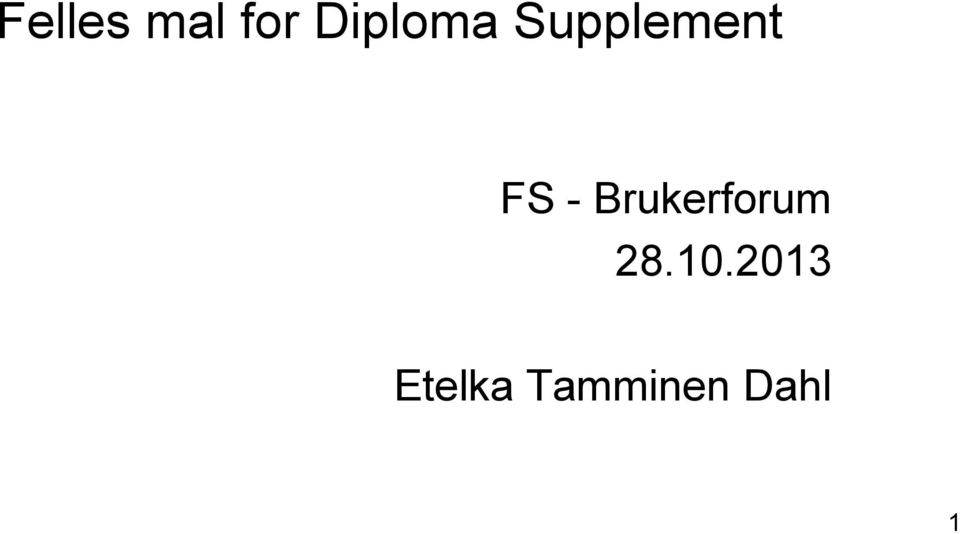 FS - Brukerforum 28.