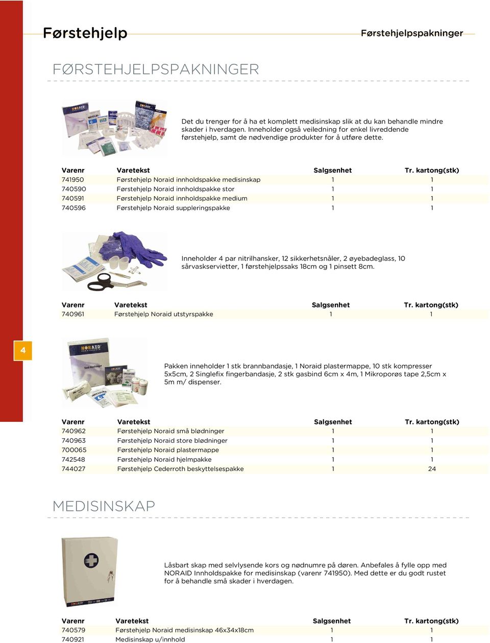 74950 Noraid innholdspakke medisinskap 740590 Noraid innholdspakke stor 74059 Noraid innholdspakke medium 74059 Noraid suppleringspakke Inneholder 4 par nitrilhansker, 2 sikkerhetsnåler, 2