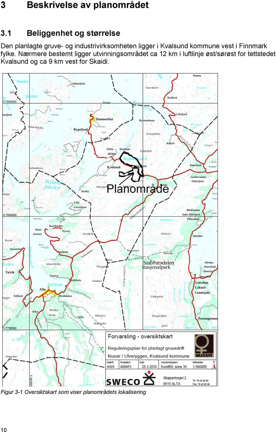 Kvalsund kommune vest i Finnmark fylke.