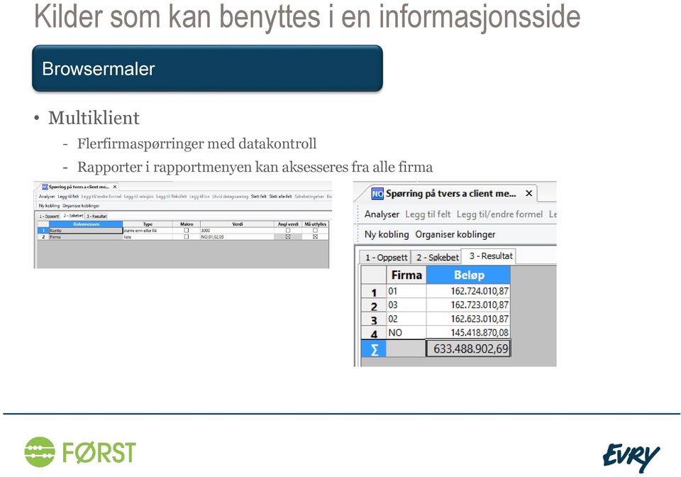 datakontroll - Rapporter i