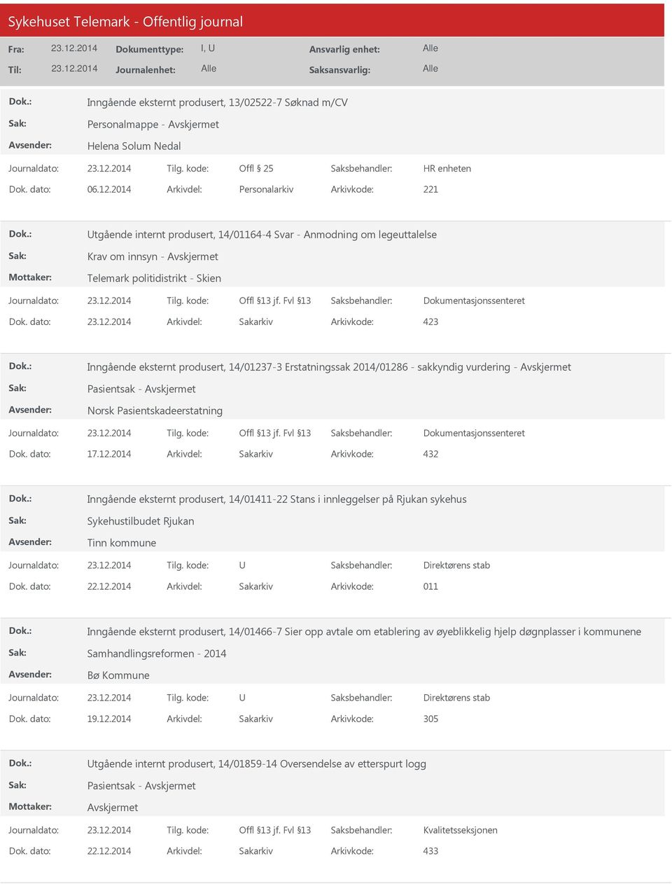 dato: Arkivdel: Sakarkiv Arkivkode: 423 Inngående eksternt produsert, 14/01237-3 Erstatningssak 2014/01286 - sakkyndig vurdering - Pasientsak - Norsk Pasientskadeerstatning Arkivkode: 432 Inngående