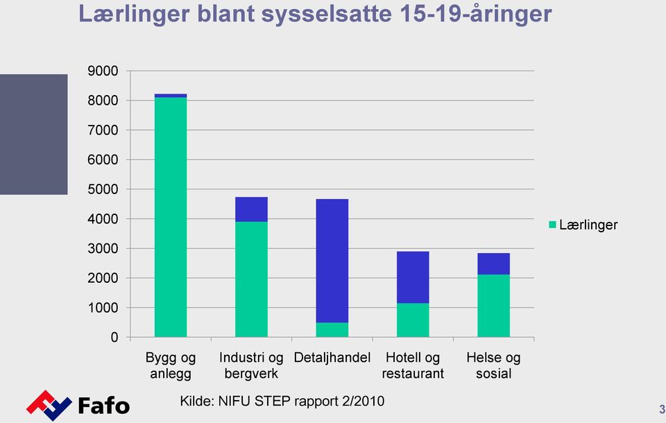 anlegg Industri og bergverk Detaljhandel Hotell og