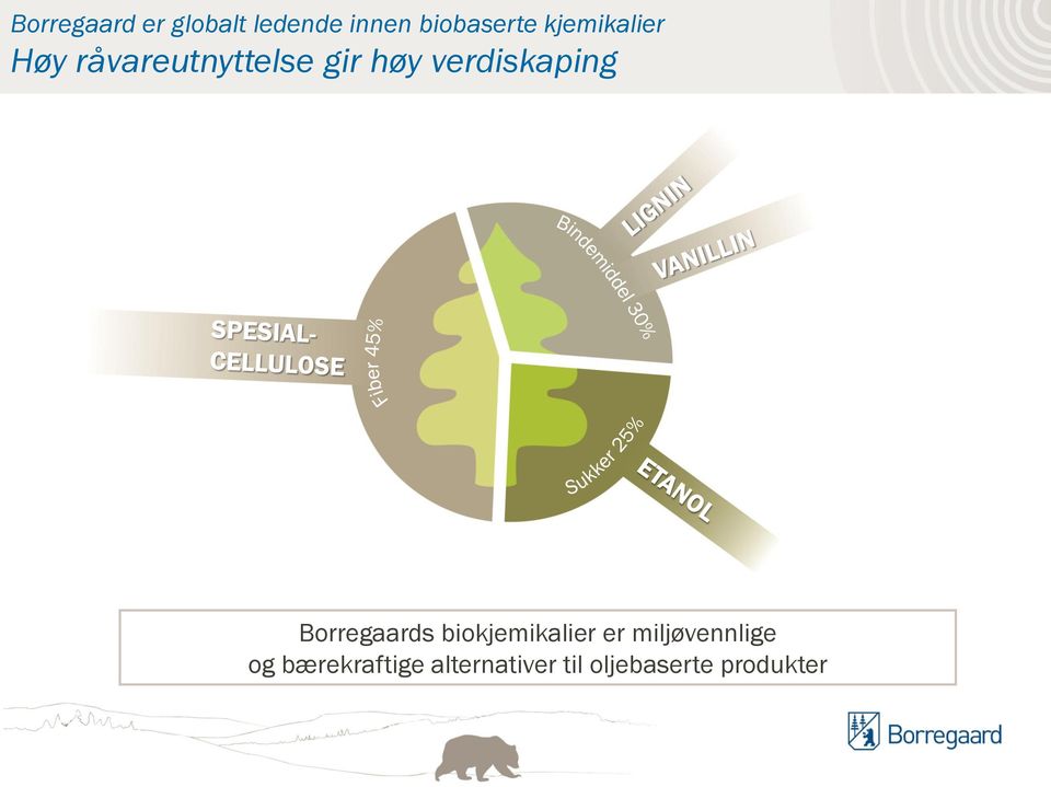 verdiskaping Borregaards biokjemikalier er