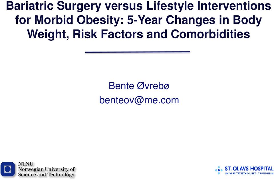 5-Year Changes in Body Weight, Risk