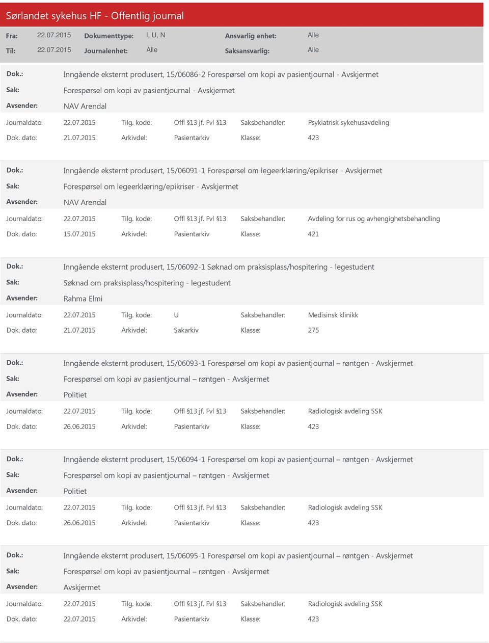 avhengighetsbehandling Dok. dato: 15.07.