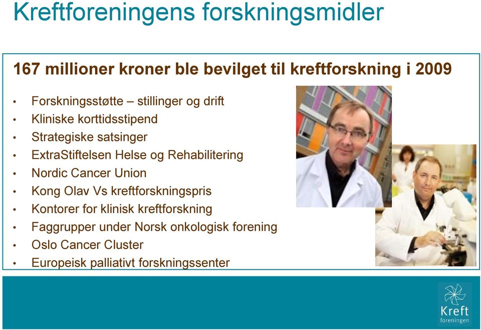 Helse og Rehabilitering Nordic Cancer Union Kong Olav Vs kreftforskningspris Kontorer for klinisk