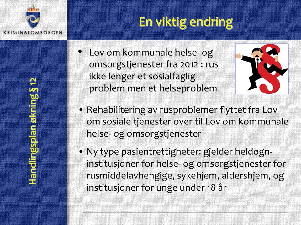 Lov om kommunale helse- og omsorgstjenester Ny type pasientrettigheter: gjelder heldøgn- institusjoner for