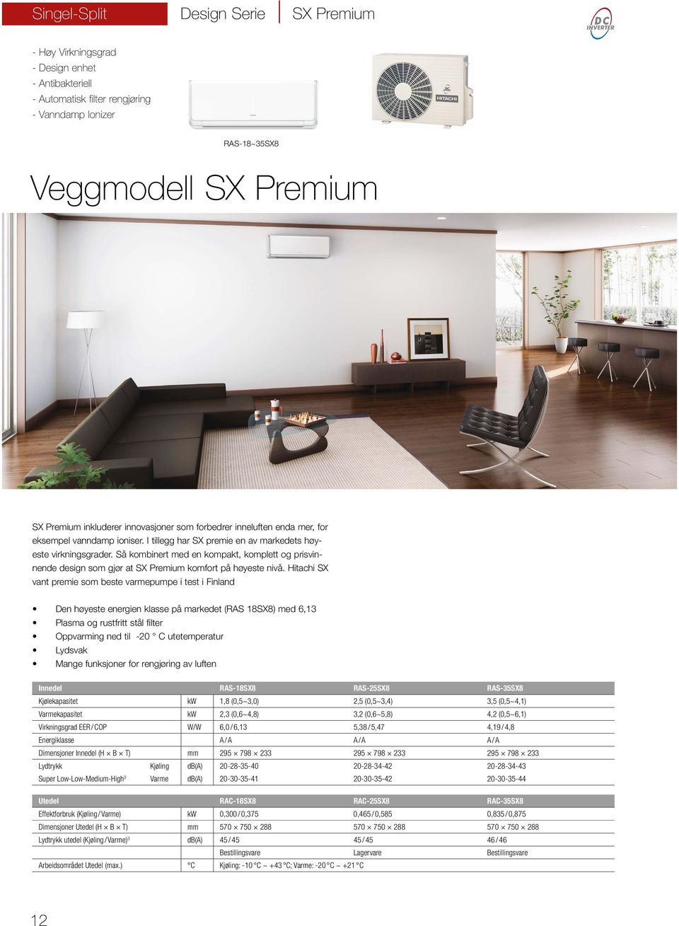 Så kombinert med en kompakt, komplett og prisvinnende design som gjør at SX Premium komfort på høyeste nivå.