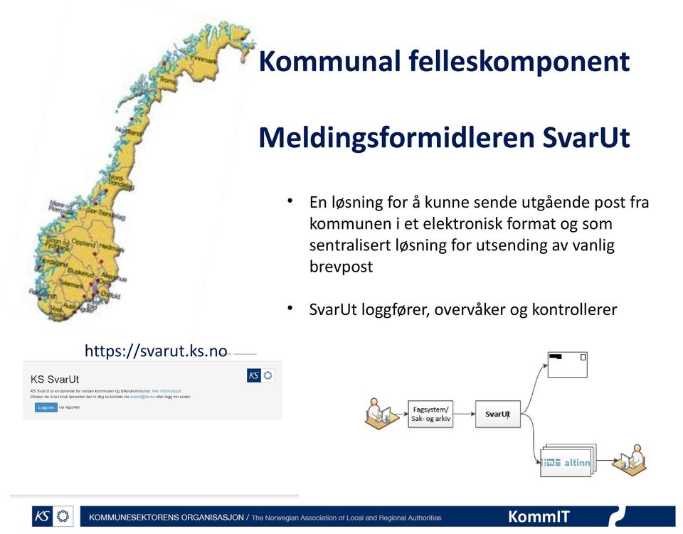 format og som sentralisert løsning for utsending av vanlig