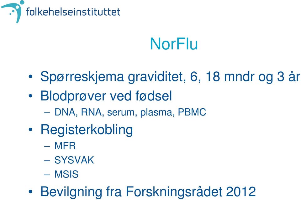 serum, plasma, PBMC Registerkobling MFR