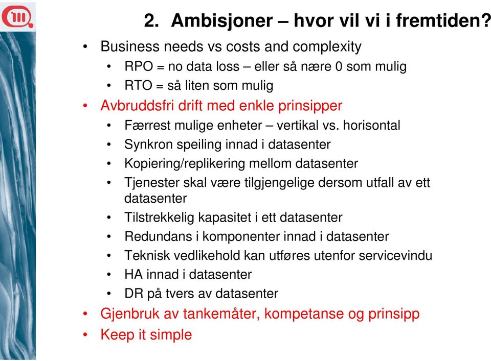 mulige enheter vertikal vs.