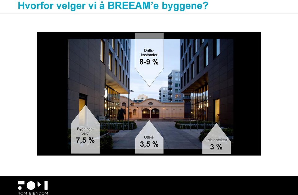 Driftskostnader 8-9 %