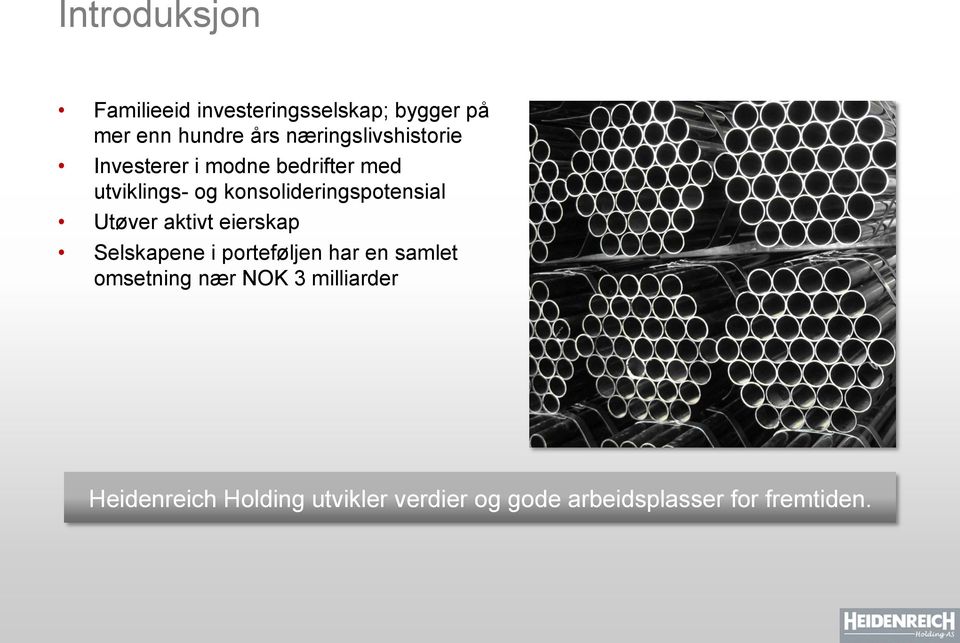 konsolideringspotensial Utøver aktivt eierskap Selskapene i porteføljen har en