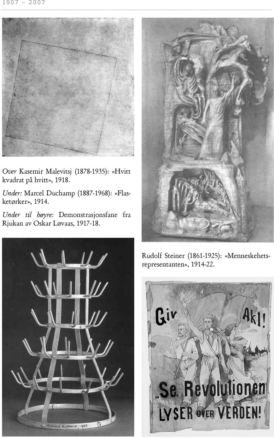 Under: Marcel Duchamp (1887-1968): «Flasketørker», 1914.