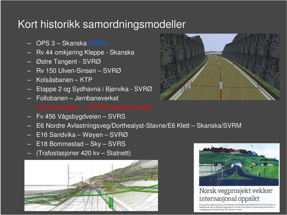 Jernbaneverket E6 Dovrebanen SVRØ/Jernbaneverket Fv 456 Vågsbygdveien SVRS E6 Nordre