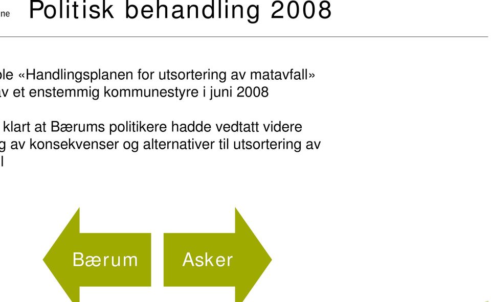 juni 2008 klart at Bærums politikere hadde vedtatt