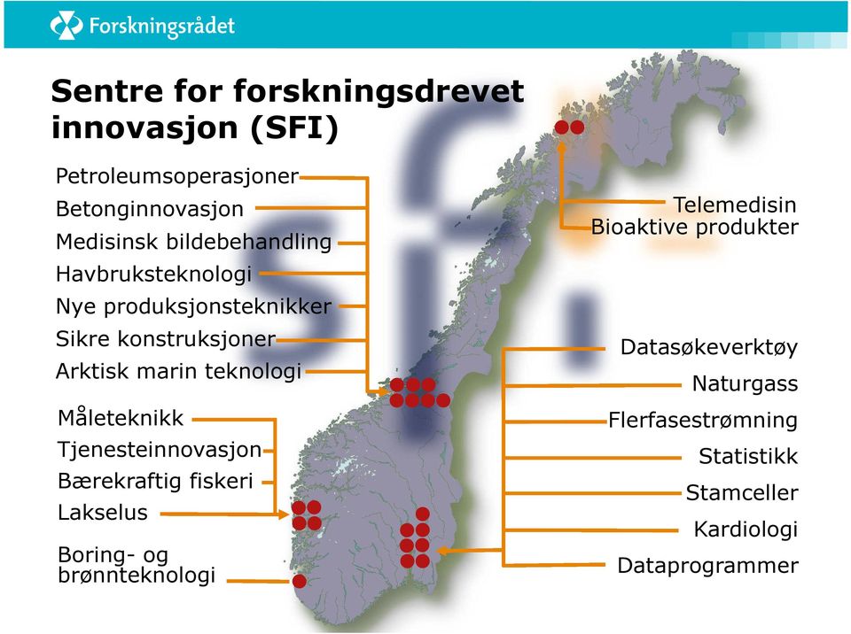 konstruksjoner Arktisk marin teknologi Måleteknikk Tjenesteinnovasjon Bærekraftig fiskeri Lakselus