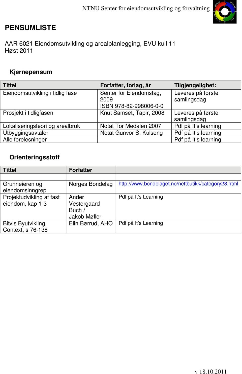 It s learning Utbyggingsavtaler Notat Gunvor S.