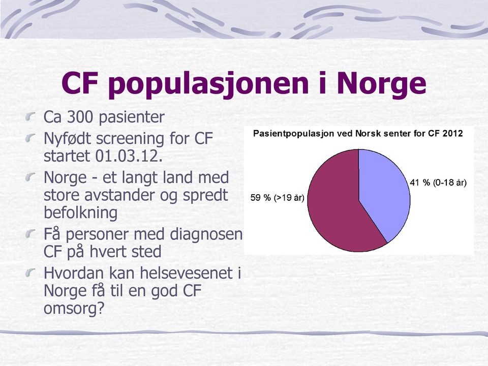 Norge - et langt land med store avstander og spredt