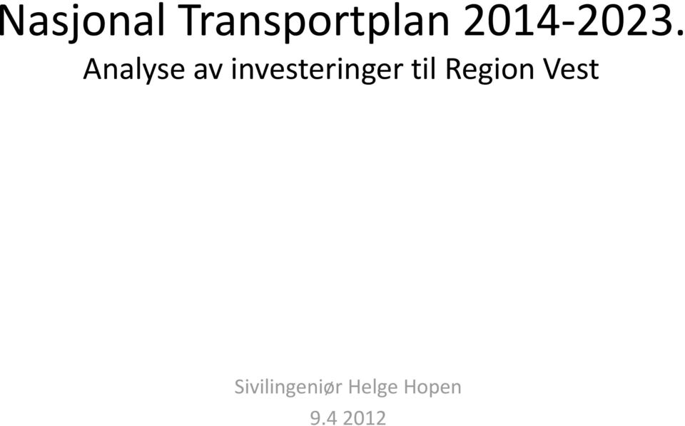 Analyse av investeringer