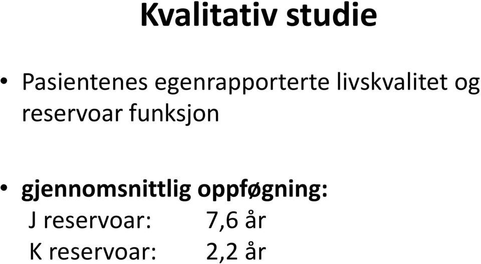 reservoar funksjon gjennomsnittlig