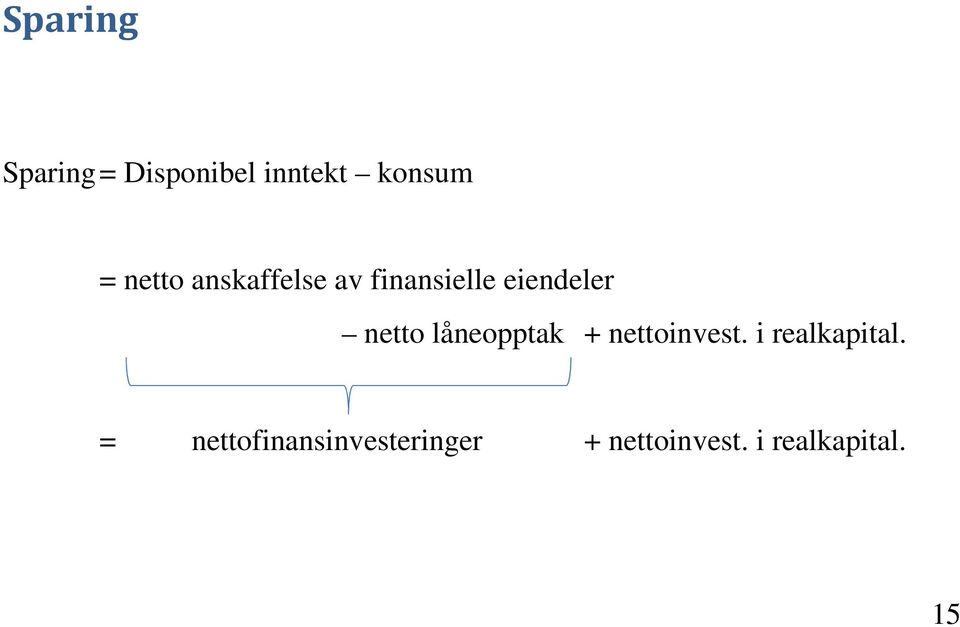 låneopptak + nettoinvest. i realkapital.