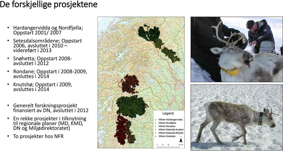 avsluttes i 2014 Knutshø; Oppstart i 2009, avsluttes i 2014 Generelt forskningsprosjekt finansiert av DN,