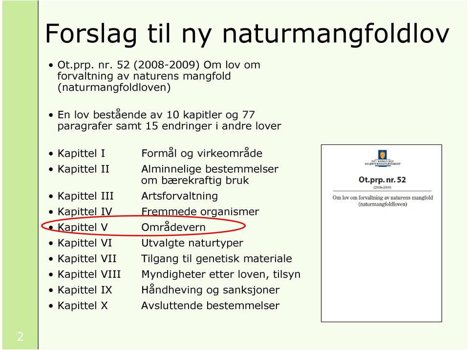 endringer i andre lover Kapittel I Kapittel II Kapittel III Kapittel IV Kapittel V Kapittel VI Kapittel VII Kapittel VIII Kapittel IX Kapittel