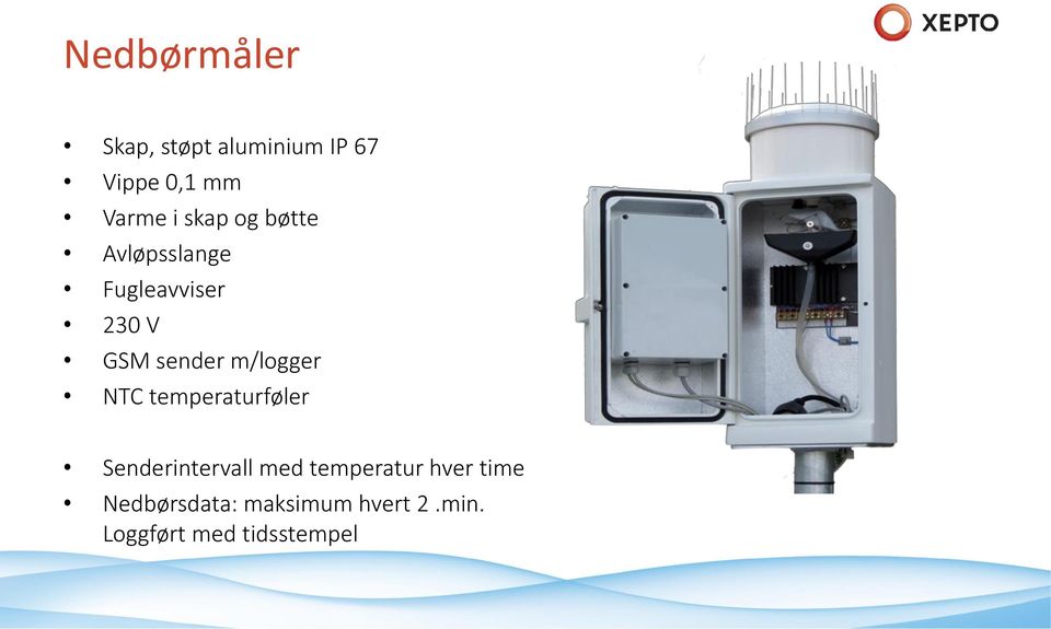 m/logger NTC temperaturføler Senderintervall med temperatur
