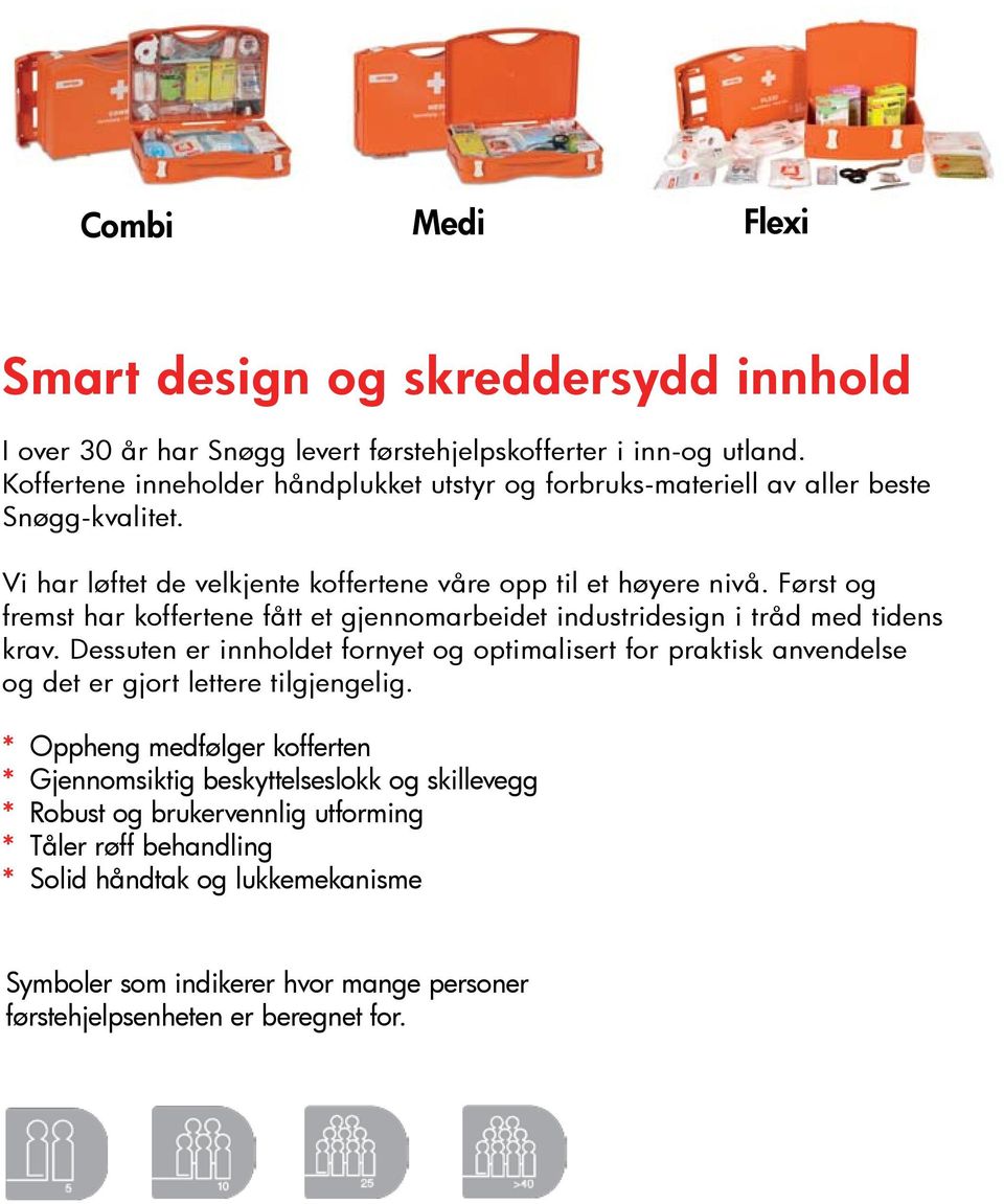 Først og fremst har koffertene fått et gjennomarbeidet industridesign i tråd med tidens krav.