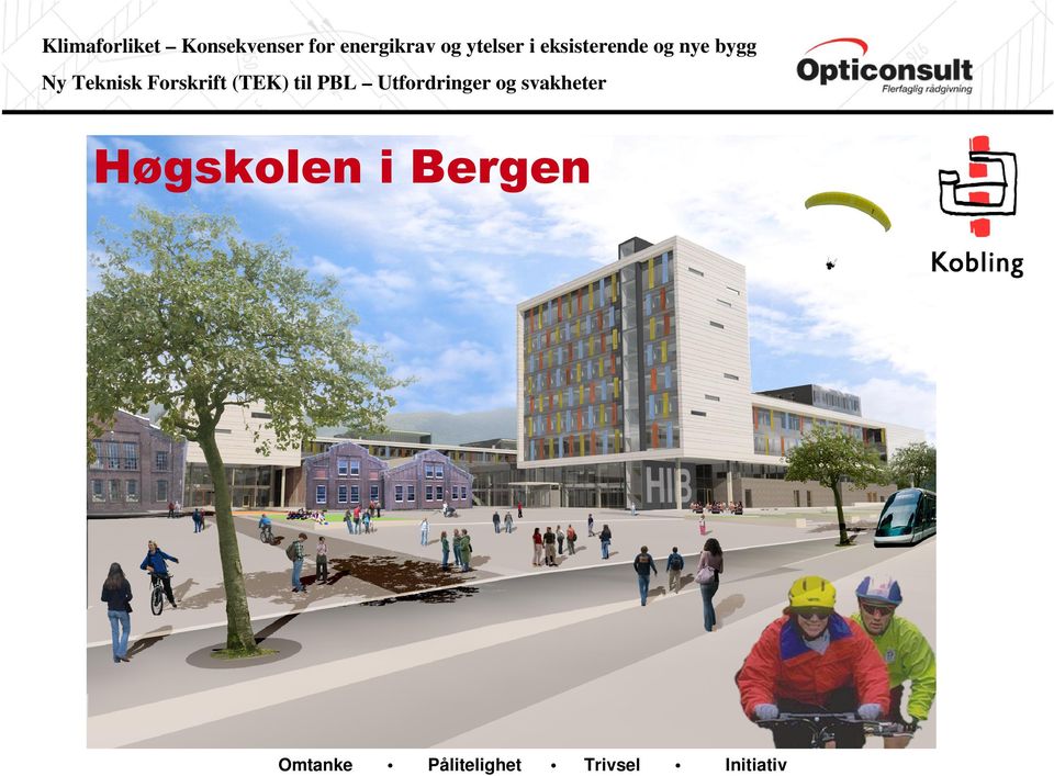 eksisterende og nye bygg Høgskolen