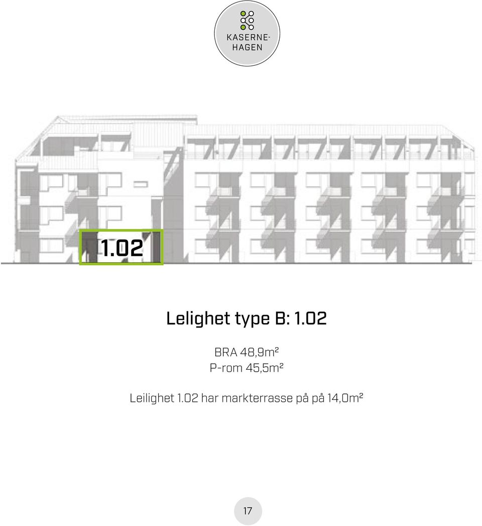 45,5m 2 Leilighet 1.