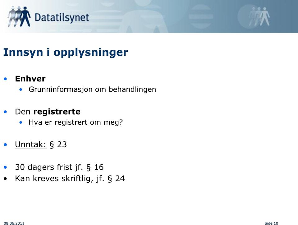 registrert om meg?