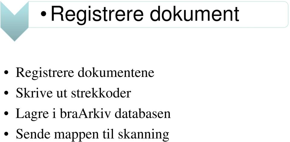 Lagre i braarkiv databasen