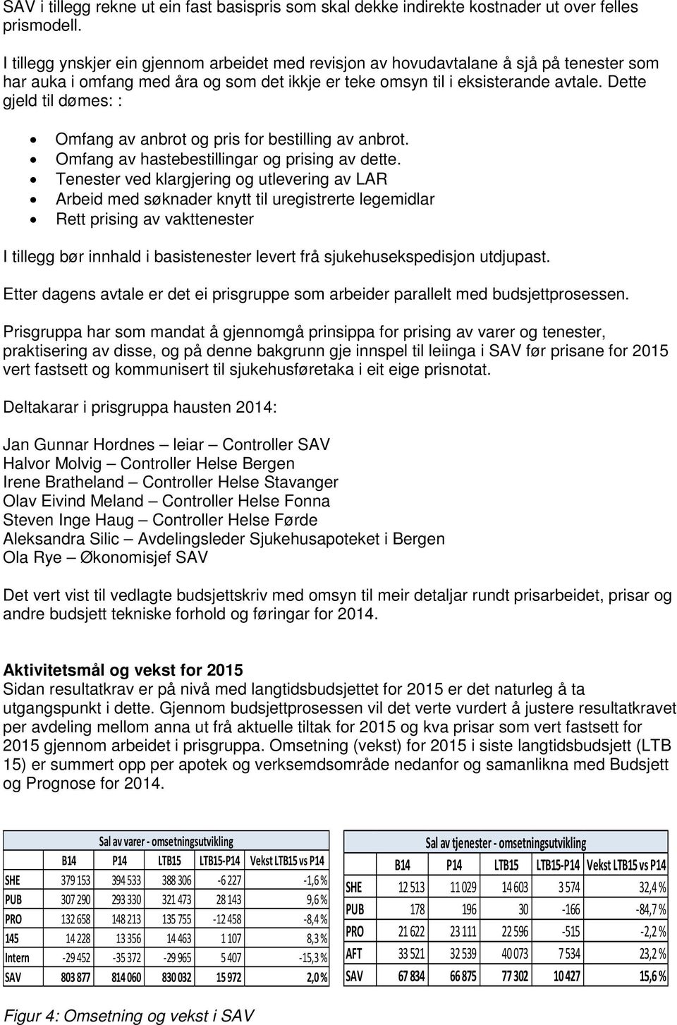 Dette gjeld til dømes: : Omfang av anbrot og pris for bestilling av anbrot. Omfang av hastebestillingar og prising av dette.