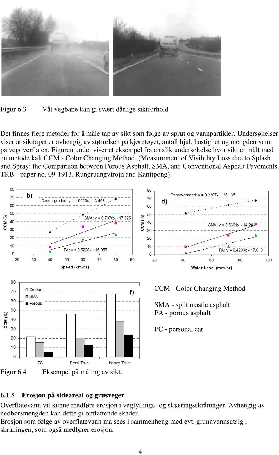 Figuren under viser et eksempel fra en slik undersøkelse hvor sikt er målt med en metode kalt CCM - Color Changing Method.