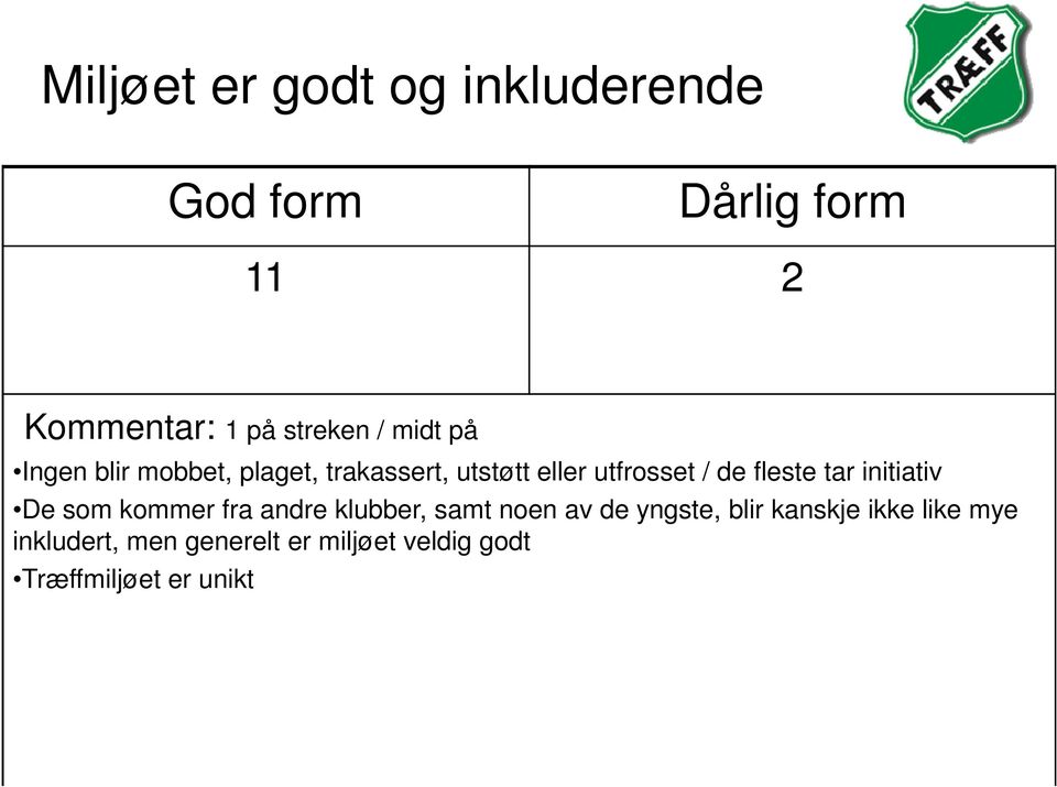 tar initiativ De som kommer fra andre klubber, samt noen av de yngste, blir kanskje