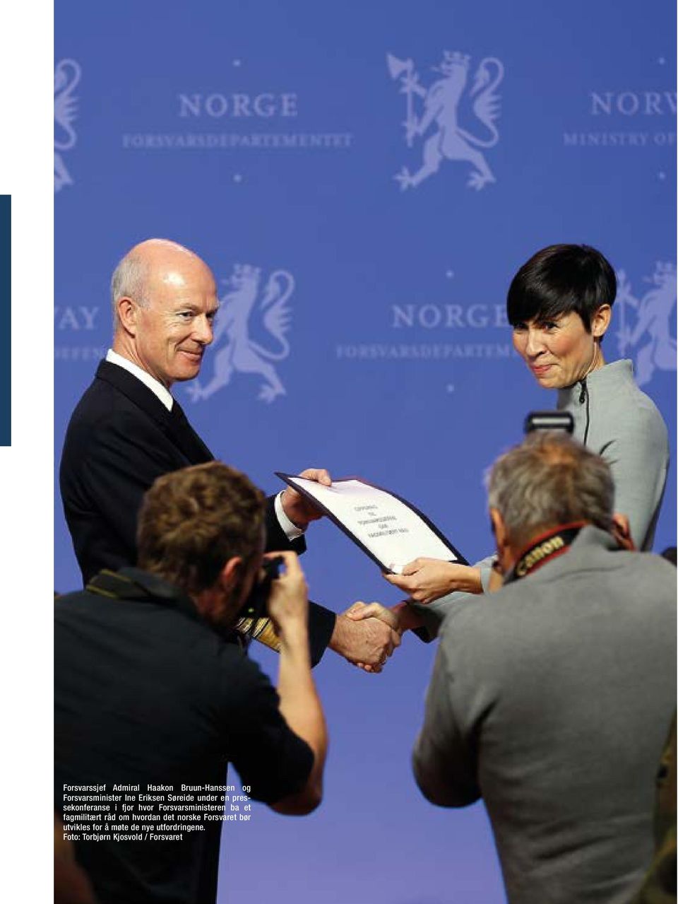 Forsvarsministeren ba et fagmilitært råd om hvordan det norske