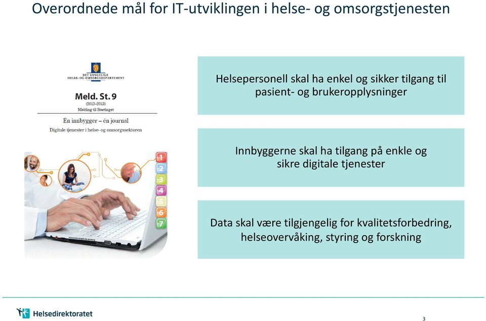 brukeropplysninger Innbyggerne skal ha tilgang på enkle og sikre digitale