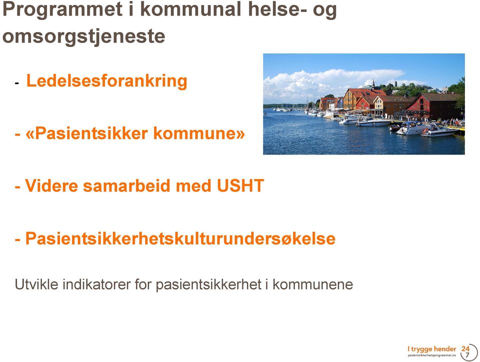 samarbeid med USHT -