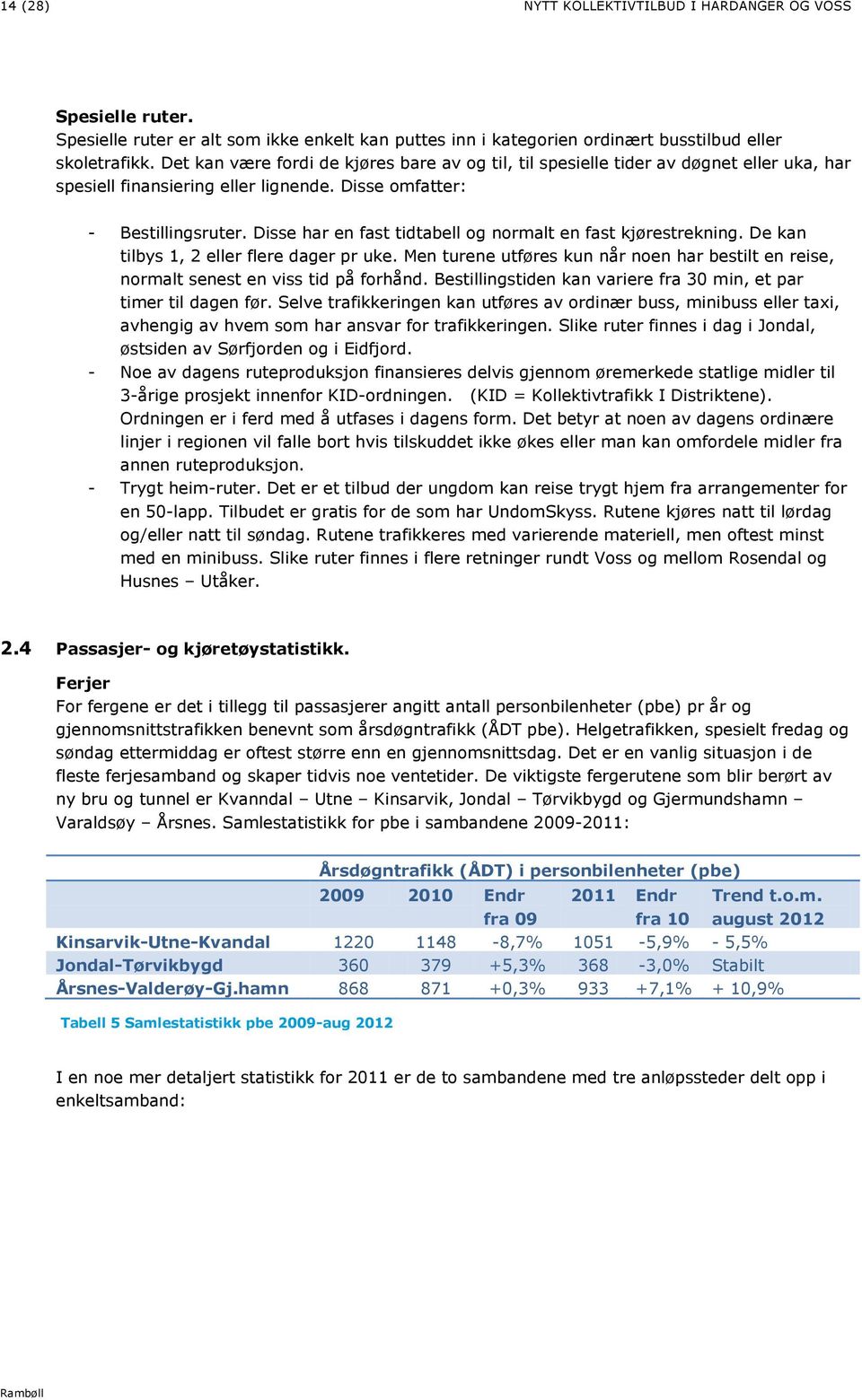 Disse har en fast tidtabell og normalt en fast kjørestrekning. De kan tilbys 1, 2 eller flere dager pr uke. Men turene utføres kun når noen har bestilt en reise, normalt senest en viss tid på forhånd.