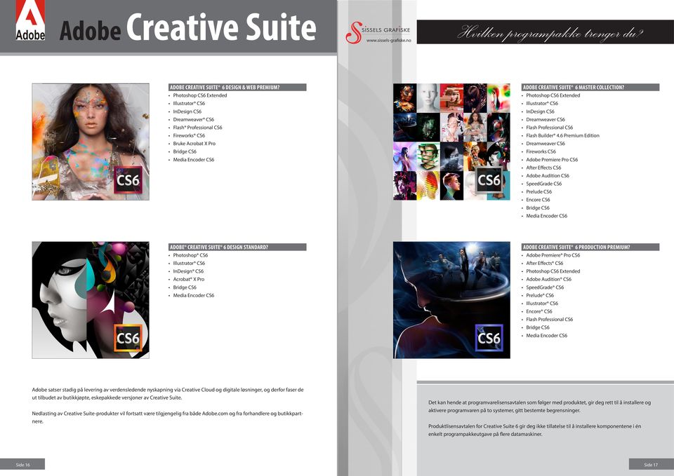 Photoshop CS6 Extended Illustrator CS6 InDesign CS6 Dreamweaver CS6 Flash Professional CS6 Flash Builder 4.