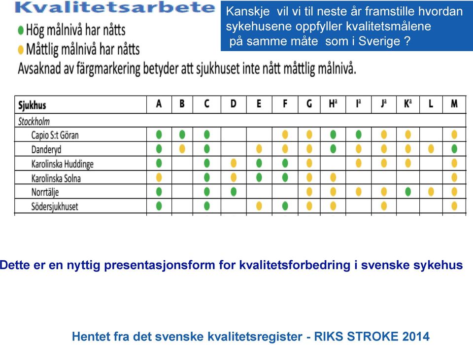 Det samme kan Norsk hjerneslagregister bidra til i Norge Dette er en nyttig