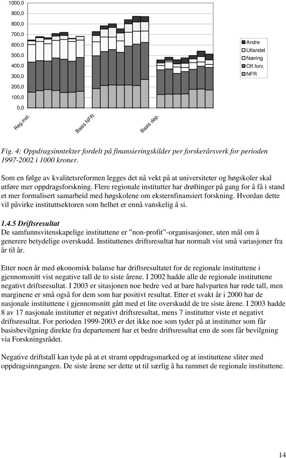 Som en følge av kvalitetsreformen legges det nå vekt på at universiteter og høgskoler skal utføre mer oppdragsforskning.