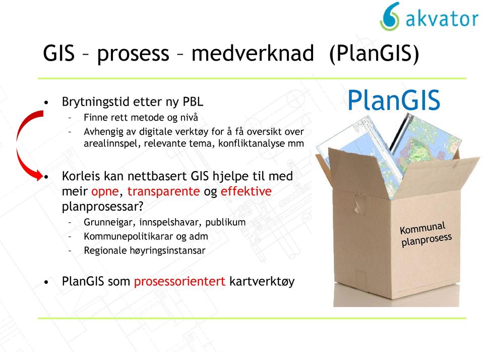 kan nettbasert GIS hjelpe til med meir opne, transparente og effektive planprosessar?