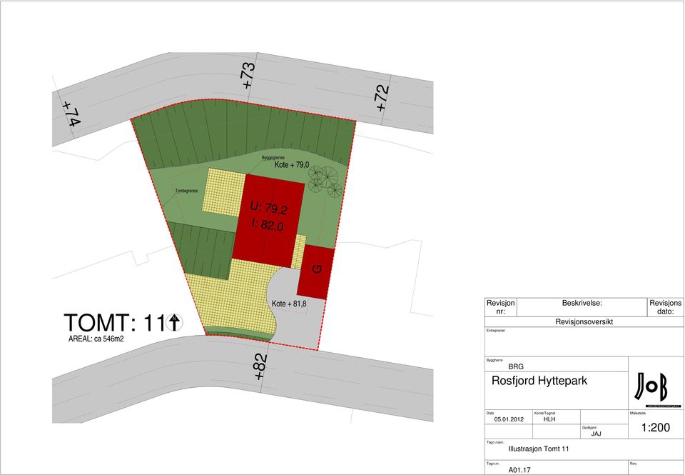 AREAL: ca 546m2 Kote +