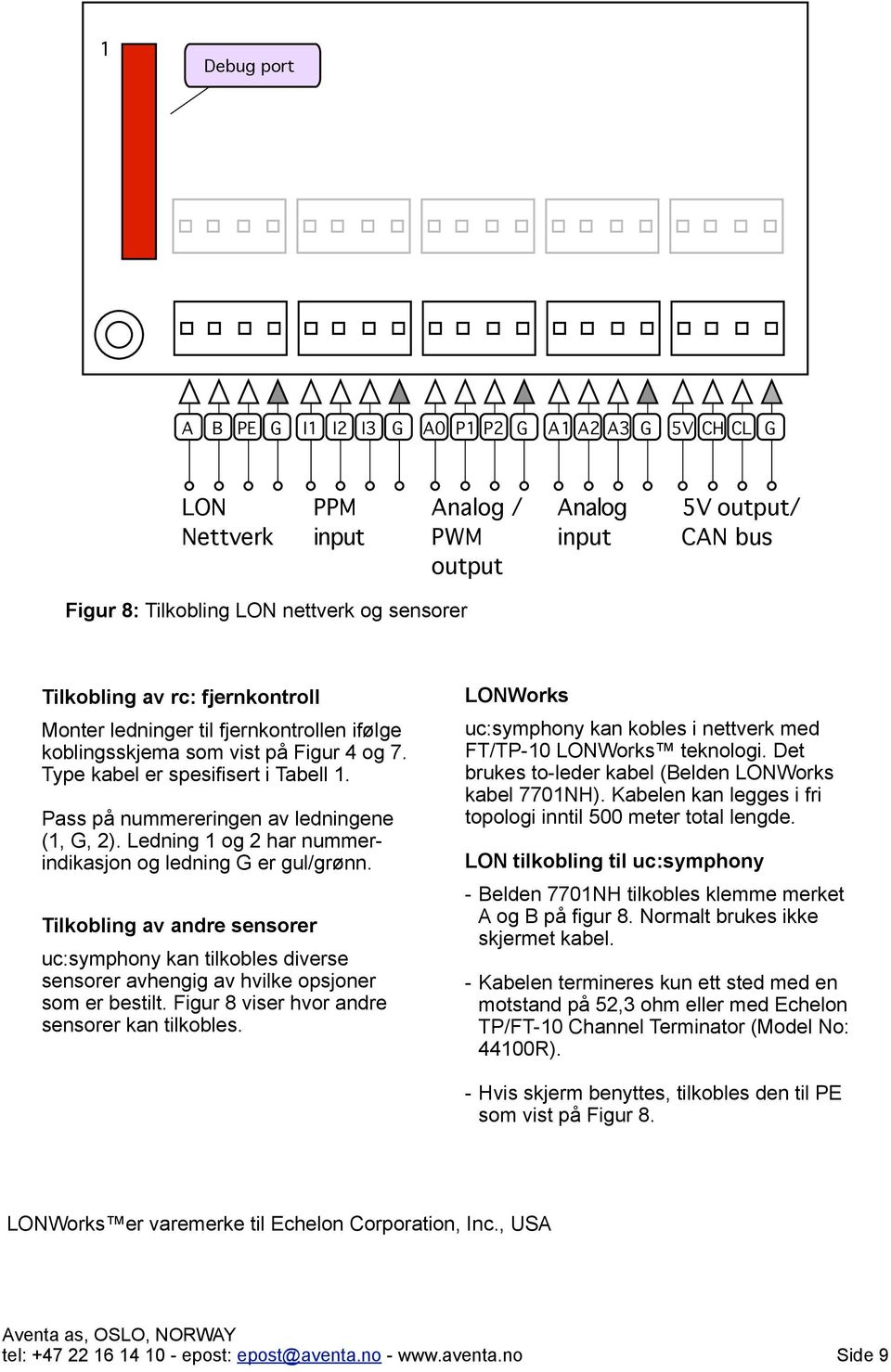 Pass på nummereringen av ledningene (1, G, 2). Ledning 1 og 2 har nummerindikasjon og ledning G er gul/grønn.