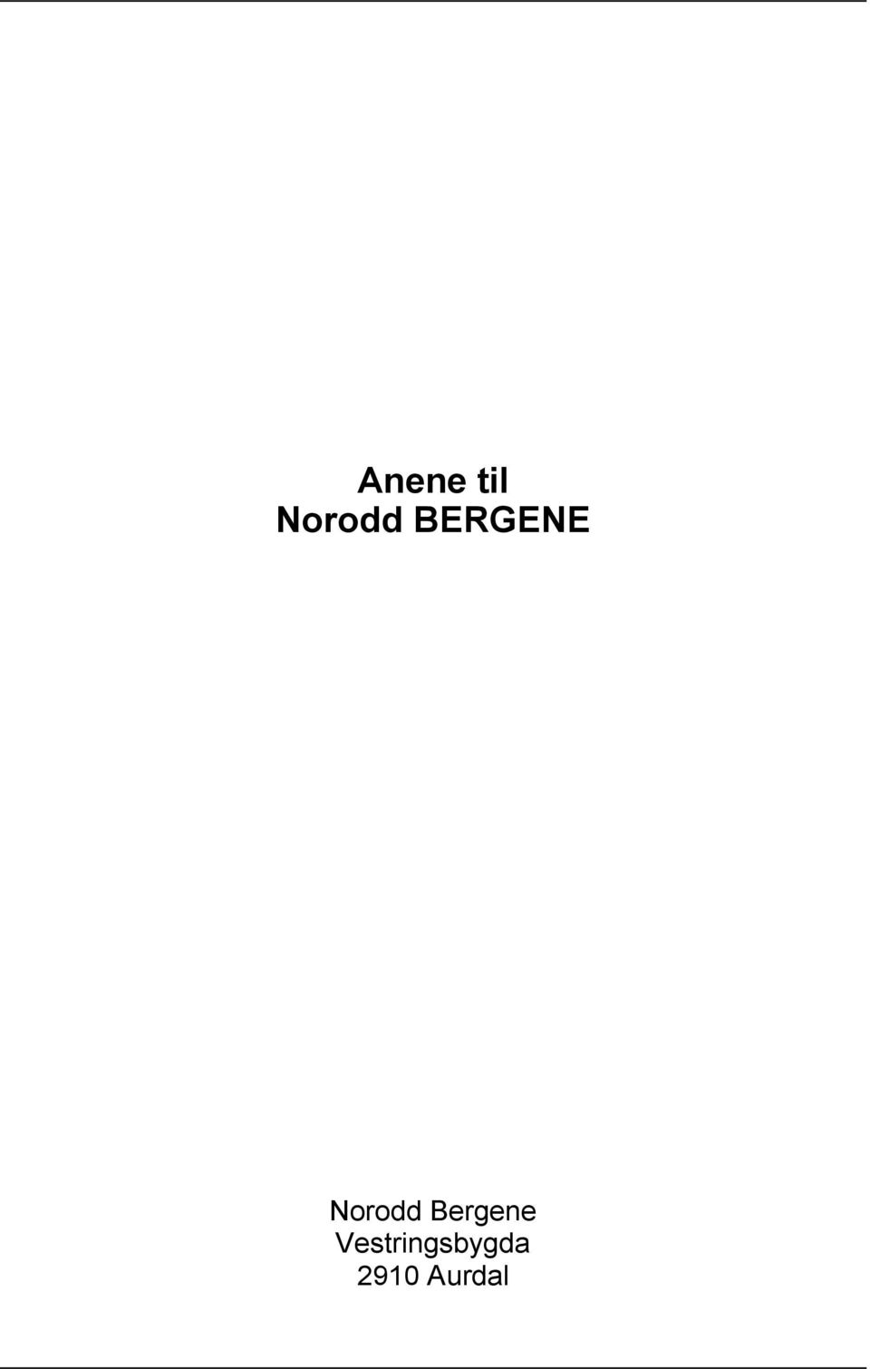 Bergene