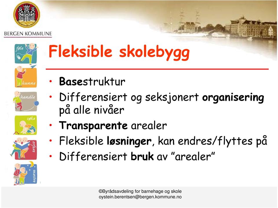 løsninger, kan endres/flyttes på Differensiert bruk av arealer